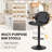 Adjustable Swivel 24"-33" Height Rhombus Faux Leather Bar Stools with Back for Kitchen Island-37222002-37222001