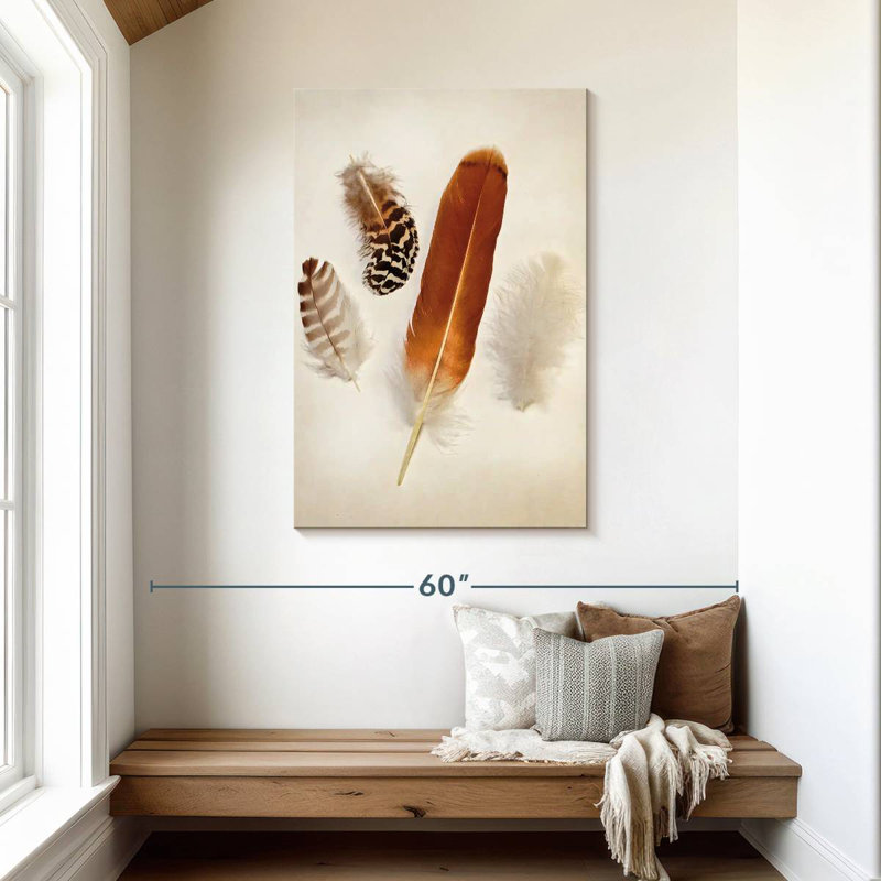 Groupe de plumes I, H 45 po x l 30 po