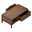 Table basse avec rangement Miller - Châtaignier rustique