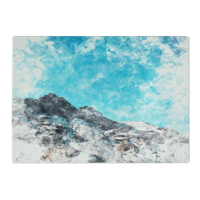 Tempered Glass Mountain Top in Santiago Chile Chopping Board