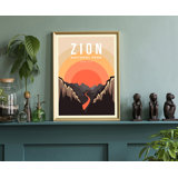 Zion National Park Utah, Travel Poster Print, Unframed Print, Home And Office Wall Art