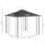 Moustiquaire en métal 10 x 11,5 pi pour jardin avec double toit et motifs d'arbres (gris)