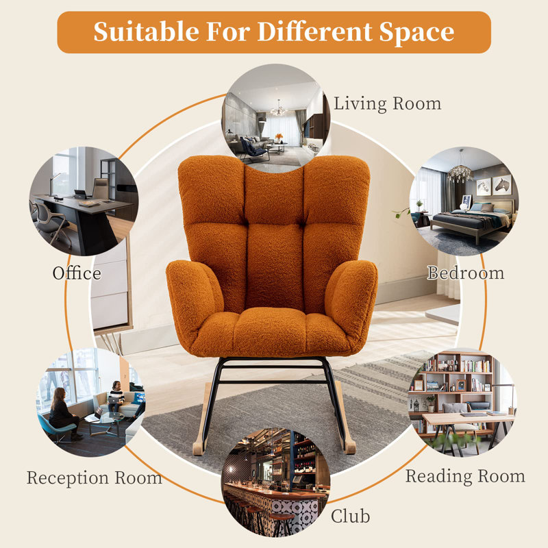 Friedell Rocking Chair, Caramel