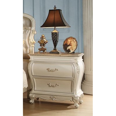 Table de chevet exquise avec plateau en granit et tiroirs spacieux pour un meilleur rangement et un attrait esthétique