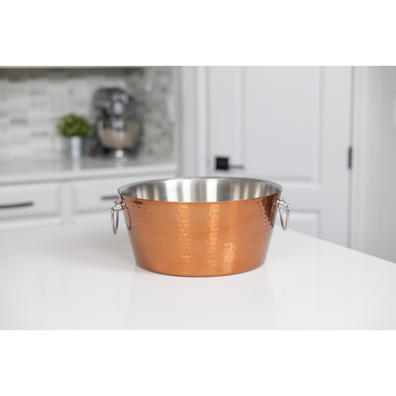 Gaskins Stainless Steel Beverage Tub Wine Bucket Ice Bucket, Copper
