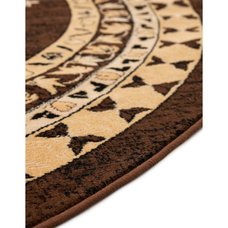 Eesi Oriental Indoor Rug, Round 8'