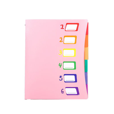 Plastics File storage wrap 6 Grids Rainbows Classification Organ Pack Office Data Storage Folder A4 Paper File Organizer With Elastic Buckle Closure For Home School Offices