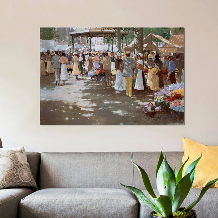 « old marketplace i », reproduction sur toile, H 12 po x l 18 po x P 1,5 po