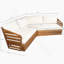 Canapé de patio, canapé en bois avec coussin