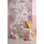 Motif de papier peint pour chambre d'enfant avec animaux safari roses et montgolfières-963893027-963893031