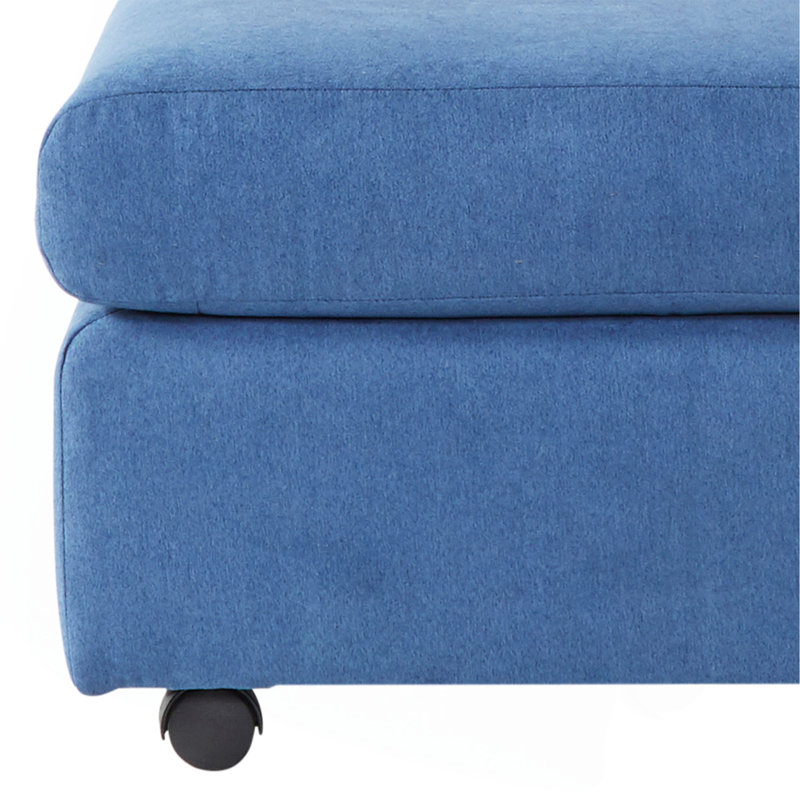 Repose-pieds de salon en tissu (SEULEMENT OTTOMAN), Bleu
