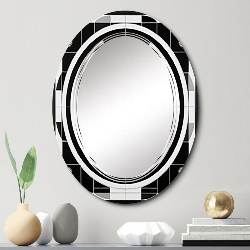 Burkcrest - Miroir mural moderne ovale, 30 po x 20 po