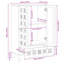  Highboard With Drawer With Storage With Door Solid Mango Wood Cabinet