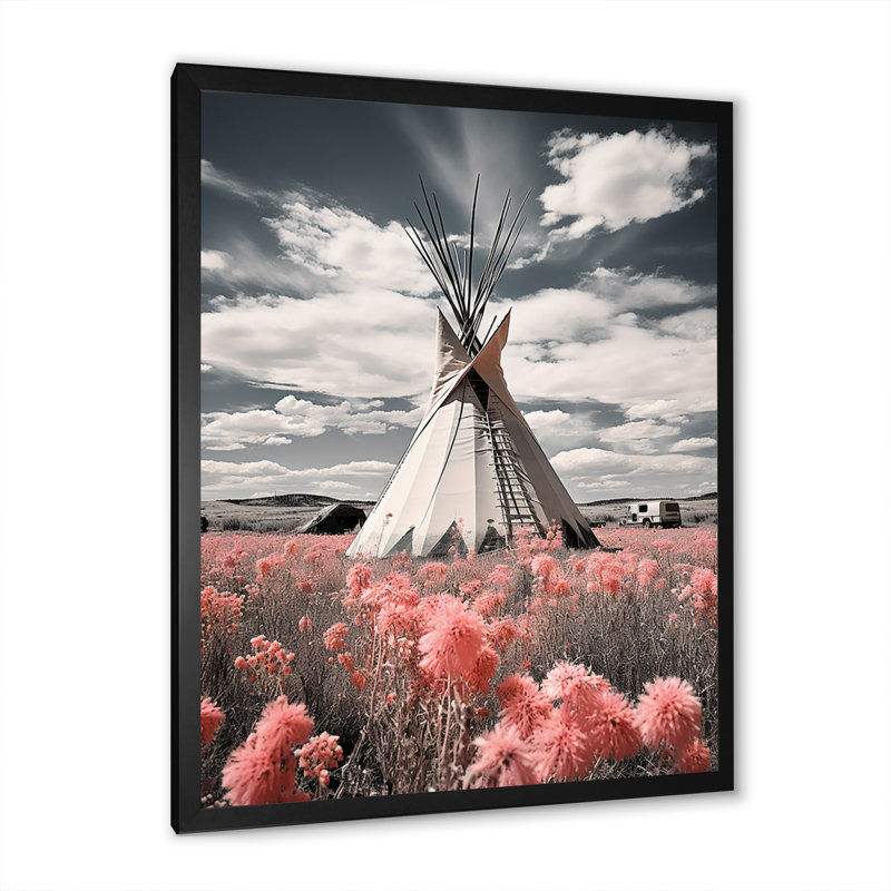 Corail gris naturel Tipi Serenitys Embrace, H 20 po x l 12 po x P 1 po, Cadre photo noir