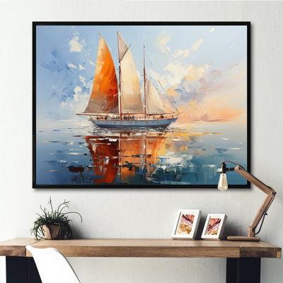 «Boat Minimalisme Regatta II», reproduction d'art sur toile