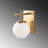 Gold Wall Lamp with Metal Body & Glass Cap, 5.9 x 7.9 x 5.9 inches | E14 Socket, Max 40W | Elegant Scandinavian Design, IP20 Rated | Perfect for Glam Home Decor & Hotel Ambiance-19136183