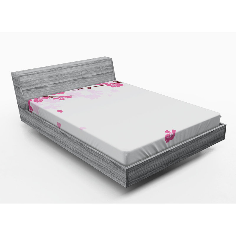Microfiber Floral Fitted Sheet, Full Fitted Sheet
