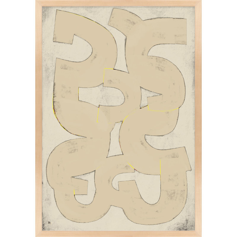Dessin 2 par StudioM - peinture encadrée, H 20 po x l 14 po x P 1,25 po, Cadre érable