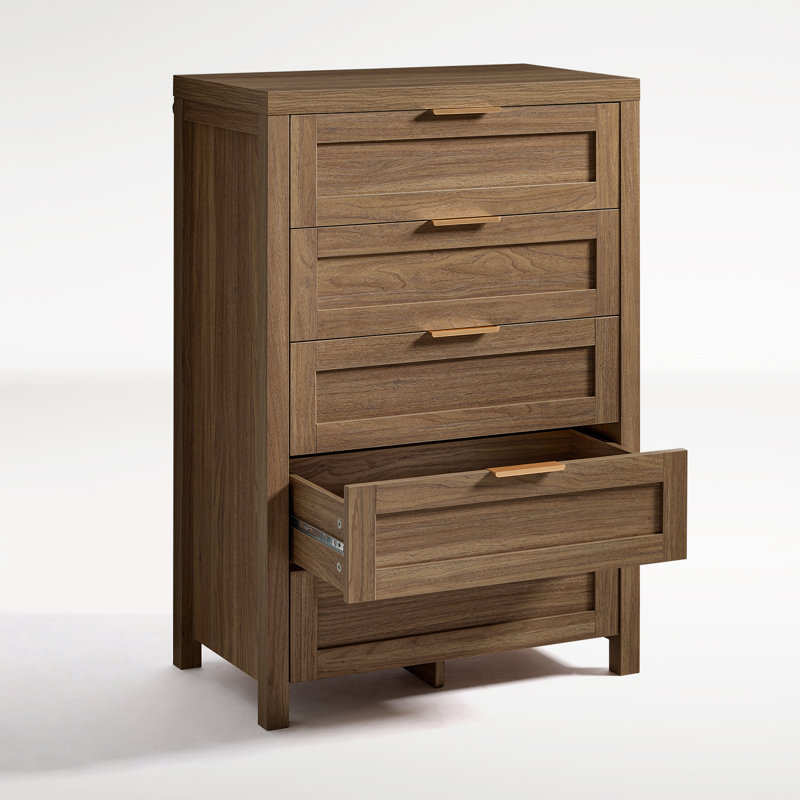 Commode 5 tiroirs Allenside, Noyer spécial