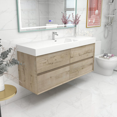 59'' Single Bathroom Vanity with Acrylic Top