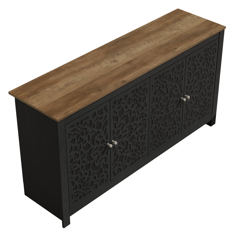 Buffet de 58,4 po Arrastia, Noir / brun