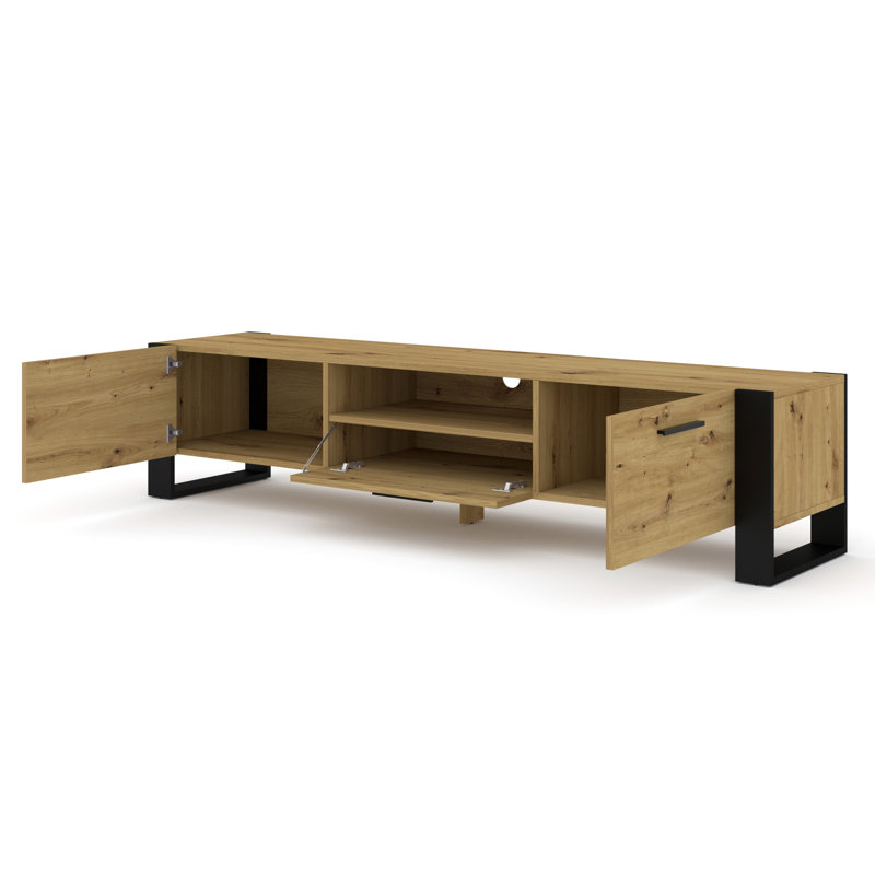 Traverse Unfinished TV Stand for TVs up to 85", Oak