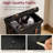 Rolling Double Laundry Hamper  with Lid and 2 Removable Bags, Large Capacity 2 Section Basket, (Black)-1908683887