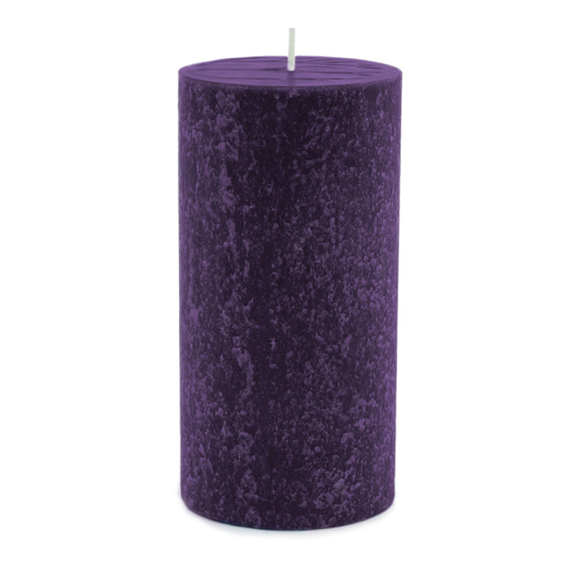 Bougie colonne non parfumée Timberline, H 6 po x l 3 po x P 3 po, Aubergine