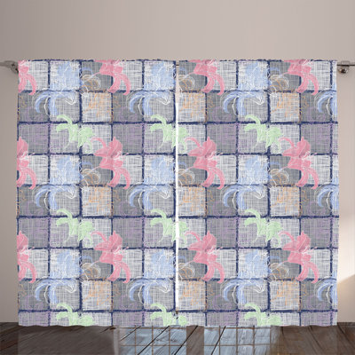 Bunnlevel Polyester Semi Sheer Curtain Pair