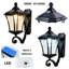 Lanterne murale solaire pour l'extérieur, verre transparent et aluminium noir