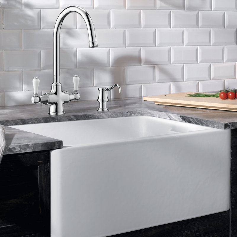 Vicus Twin Lever Monobloc Tap, Chrome