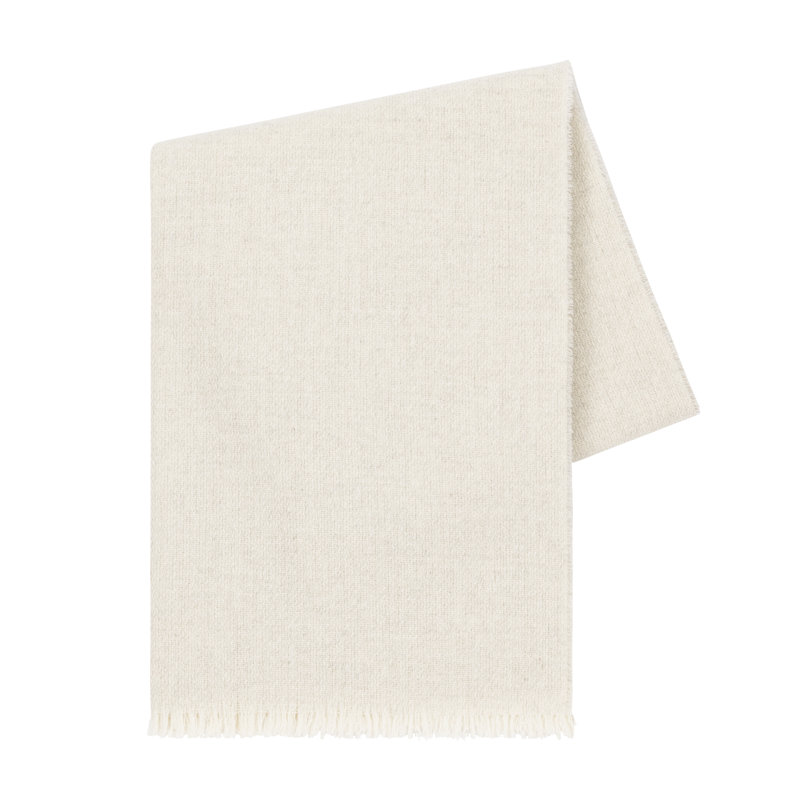 Navy Luna Cashmere/Lambswool Throw, Silver