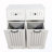 Freestanding Bathroom Cabinet with 2 Removable laundry basket and 2 Drawers