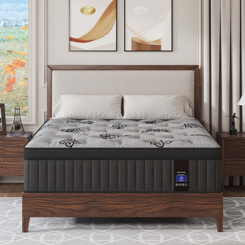 12'' Medium-Firm Hybrid Mattress in a Box with Gel Memory Foam Pocket Spring Support, 12", Queen