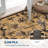 Tiger Area Rug for Living Room, Machine Washable Non-Slip Low Pile Rug, Botanical Jungle Animal Print Rug, Stain-Resistant Soft Foldable Floor Covering-695800287