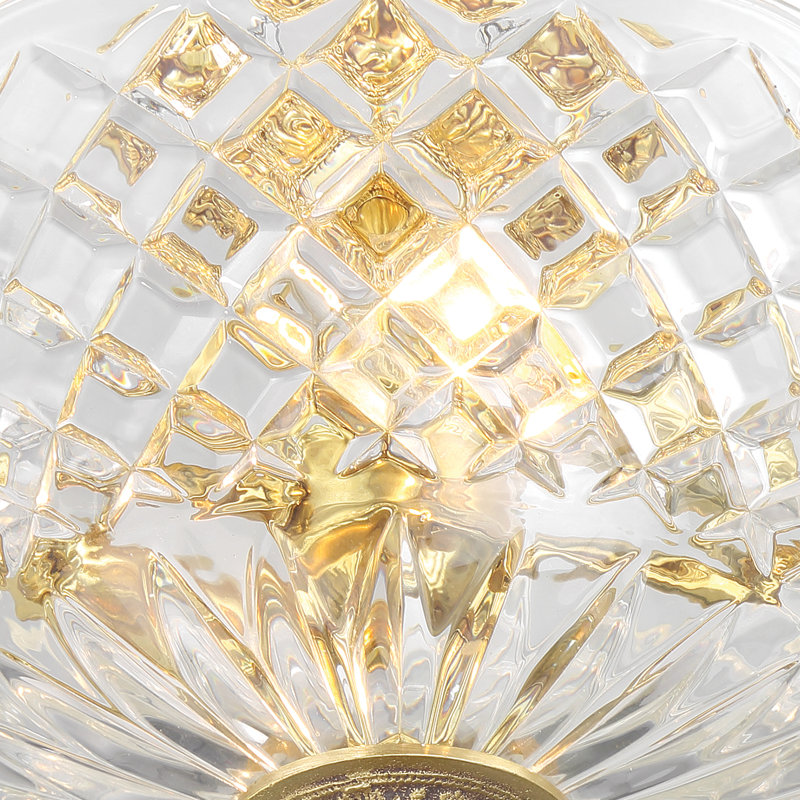 Plafonnier semi-encastré 2 lumières Weese, 10"