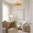 Hayley 6-Light Gold Leaf Pendant Light