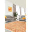 Tapis unique en laine noué à la main 8 pi 2 po x 9 pi 8 po nouvel âge Finnan - brun / orange / crème