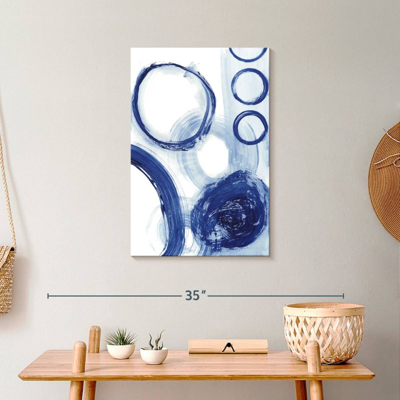 Étude du cercle bleu III, H 24 po x l 16 po