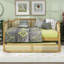 Lit de jour en rotin de style traditionnel avec couchette-511053535