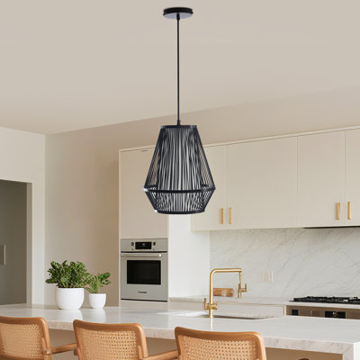 Handwoven Rattan Cone-shaped Tapered Bamboo Pendant Light