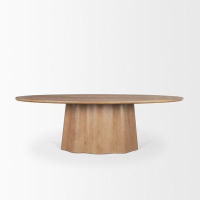 Hosmer 94" Solid Mango Wood Oval Dining Table
