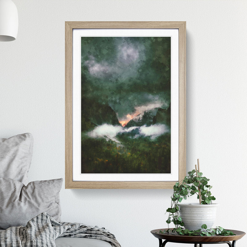 Yosemite National Park Vol.4 - Picture Frame Graphic Art, 36cm H x 27cm W x 2cm D, Oak Framed