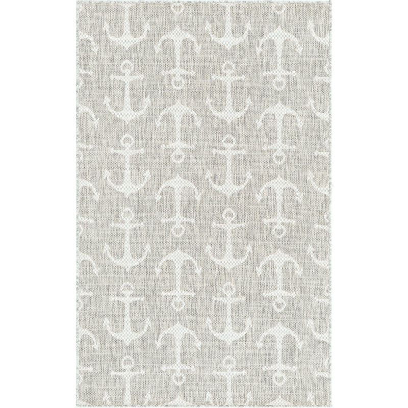 Outdoor Ayton Area Rug Sea Sand Color, Rectangle 3'3" x 5'3"