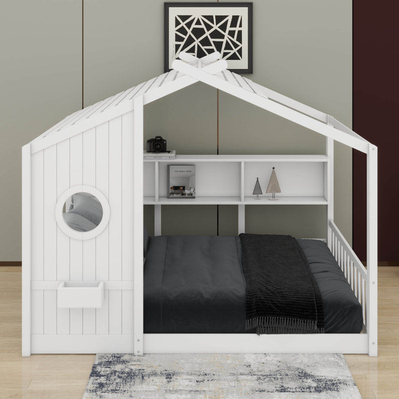 Lit double pleine grandeur, Lit double, Blanc