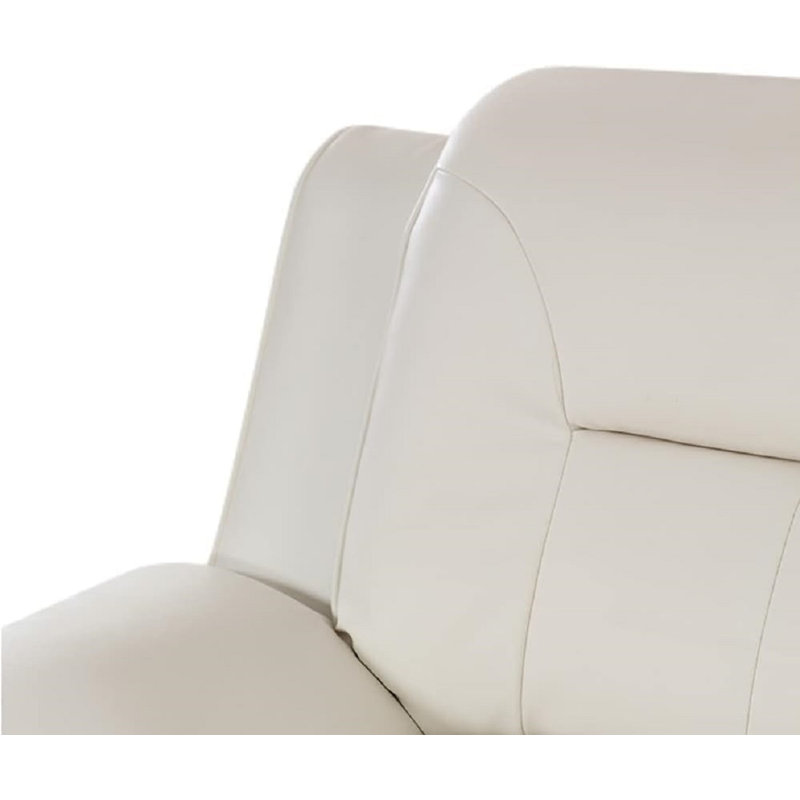 Ensemble de salon en similicuir 3 pièces Ceitidh, Crème