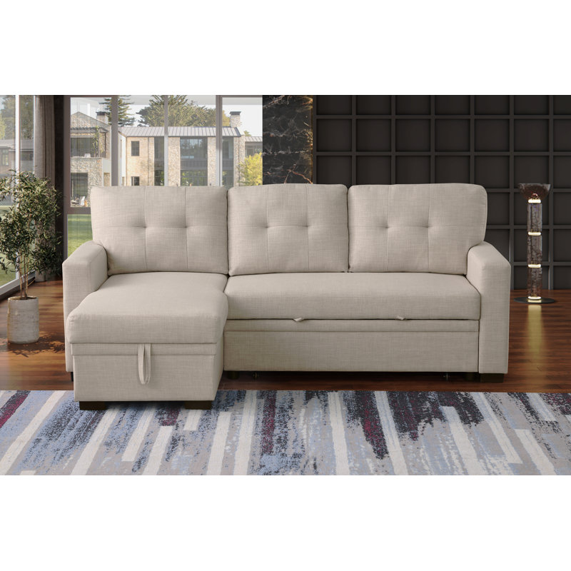 Tufted Seat Cushions And Stylish, Beige Cotton Linen