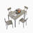 Hadiyah 4 - Person Four Leg Dining Set
