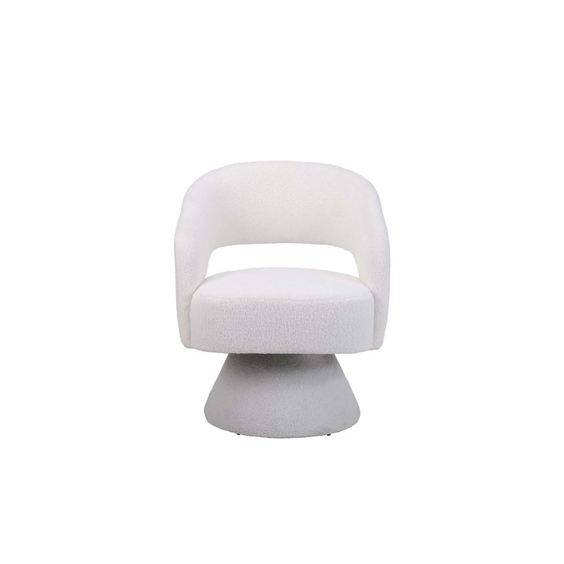 Fauteuil d'appoint pivotant, fauteuil, fauteuil simple pour le salon, Ourson blanc