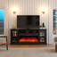 Meuble télé avec foyer en verre à 3 côtés Armoney de 75 po, blanc-2090345627-2097397102